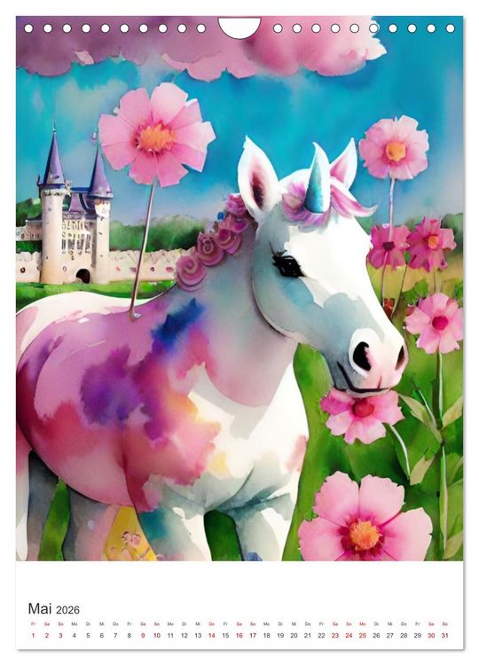 Produktbild: Jeder braucht ein Einhorn in seinem Leben - Bildergeschichte f&uuml;r Kinder (Wandkalender 2026 DIN A4 hoch), CALVENDO Monatskalender