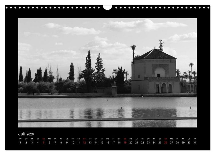 Produktbild: Marokko - Nostalgie in schwarz-weiss (Wandkalender 2026 DIN A3 quer), CALVENDO Monatskalender