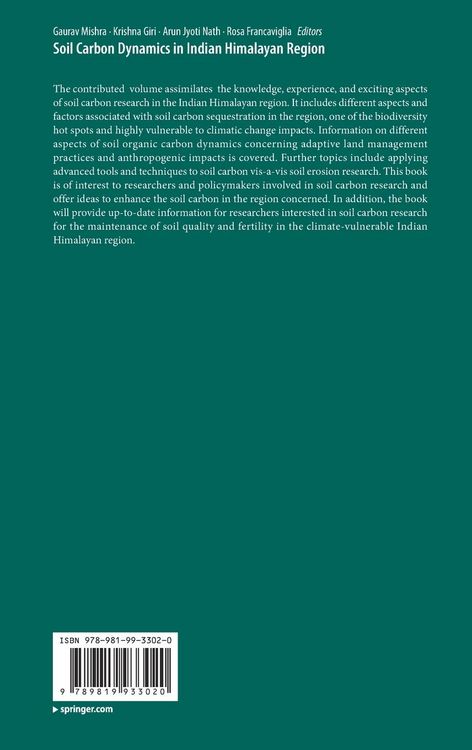 Produktbild: Soil Carbon Dynamics in Indian Himalayan Region