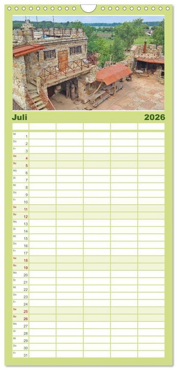 Produktbild: Familienplaner 2026 - Perlen der Oberlausitz mit 5 Spalten (Wandkalender, 21 x 45 cm) CALVENDO
