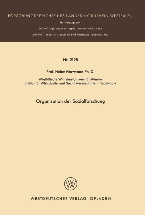 Produktbild: Organisation der Sozialforschung