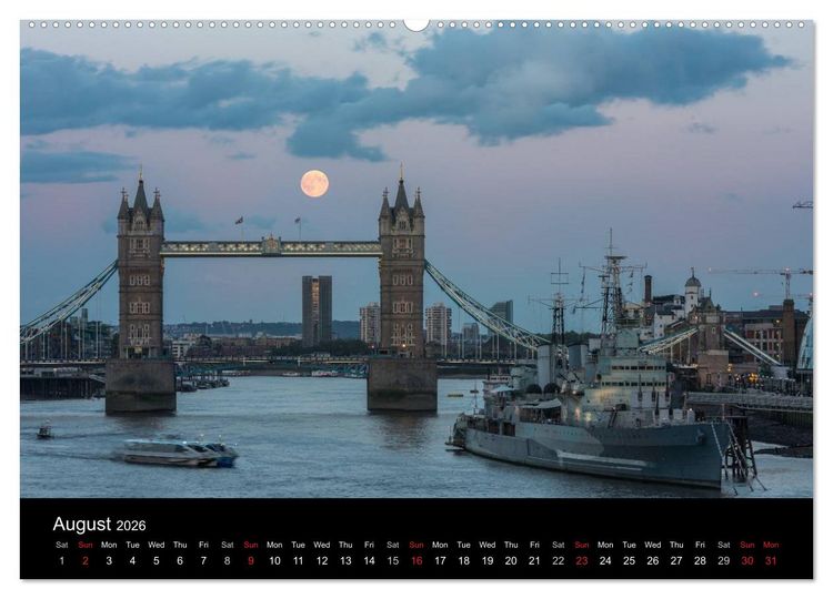 Produktbild: London 2026 (High Quality Premium Wall Calendar 2026 DIN A2 landscape),CALVENDO 12 Month Wall Calendar