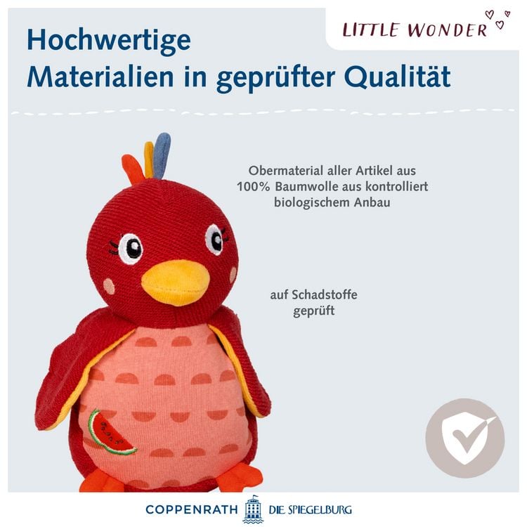 Kuscheltier mit Schnuffeltuch Pardiesvogel - Little Wonder kaufen