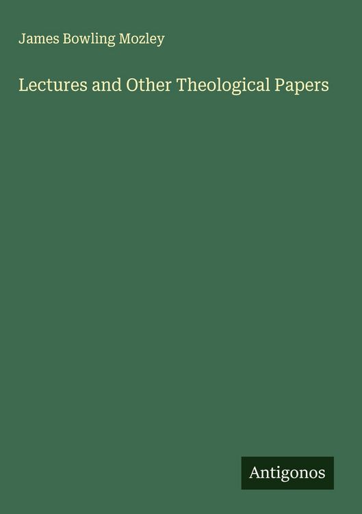 Produktbild: Lectures and Other Theological Papers