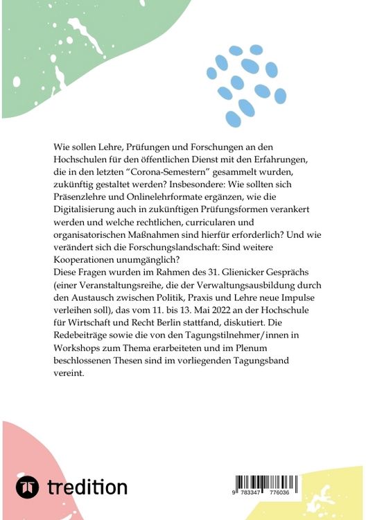 Produktbild: Die Hochschulen f&uuml;r den &ouml;ffentlichen Dienst nach der Corona-Pandemie - digitaler lehren und pr&uuml;fen, vernetzter forschen?