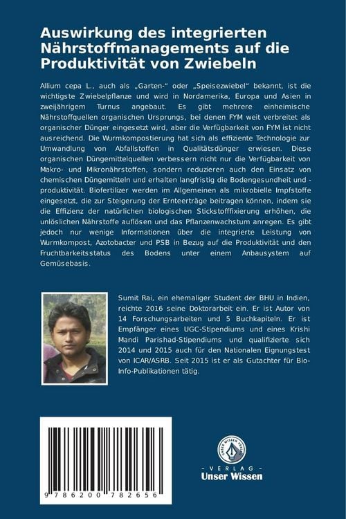 Produktbild: Auswirkung des integrierten N&auml;hrstoffmanagements auf die Produktivit&auml;t von Zwiebeln