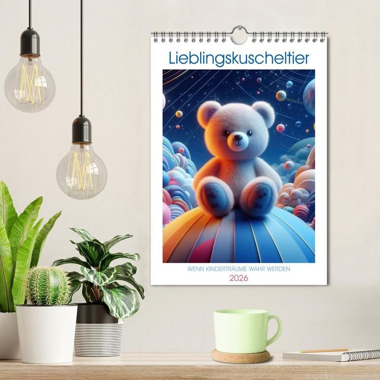 Produktbild: Lieblingskuscheltier - Wenn Kindertr&auml;ume wahr werden (Wandkalender 2026 DIN A4 hoch), CALVENDO Monatskalender