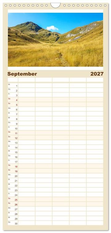 Produktbild: Familienplaner 2027 - Sutjeska-Nationalpark mit 5 Spalten (Wandkalender, 21 x 45 cm) CALVENDO