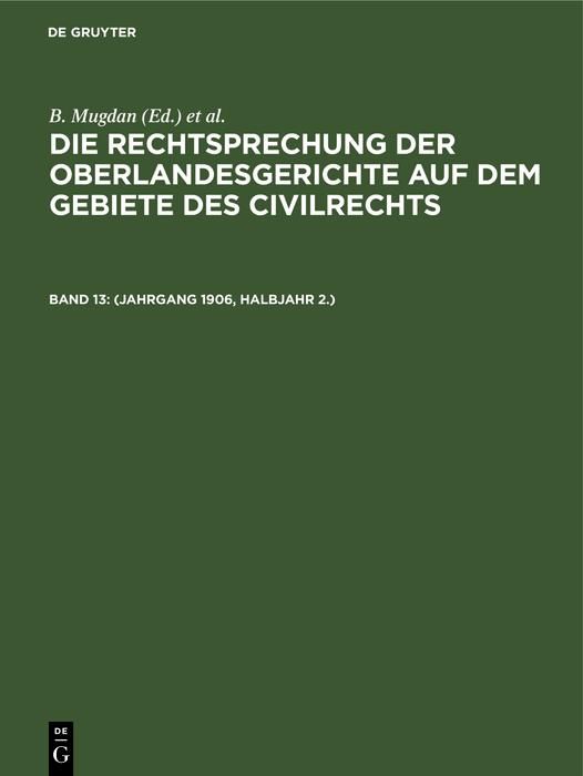 Produktbild: (Jahrgang 1906, Halbjahr 2.)