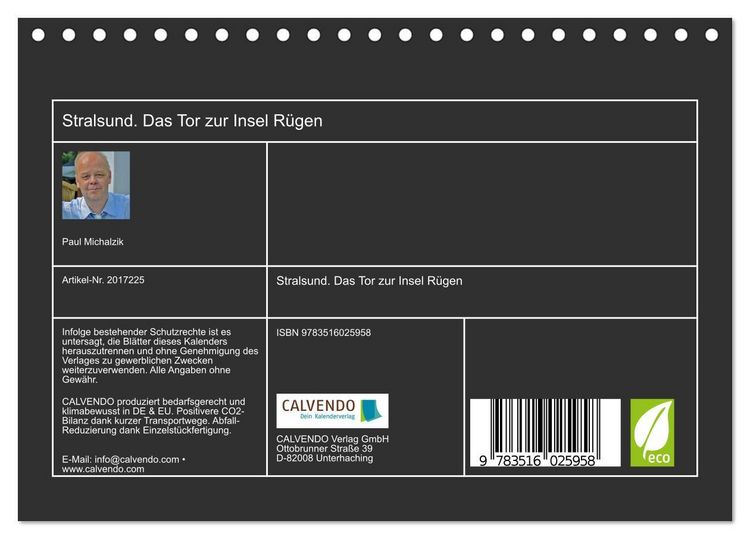 Produktbild: Stralsund. Das Tor zur Insel R&uuml;gen (Tischkalender 2026 DIN A5 quer), CALVENDO Monatskalender