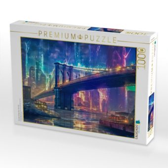 Produktbild: CALVENDO Puzzle Brooklyn Bridge, New York City | 1000 Teile Lege-Gr&ouml;&szlig;e 64x48cm Foto-Puzzle f&uuml;r gl&uuml;ckliche Stunden