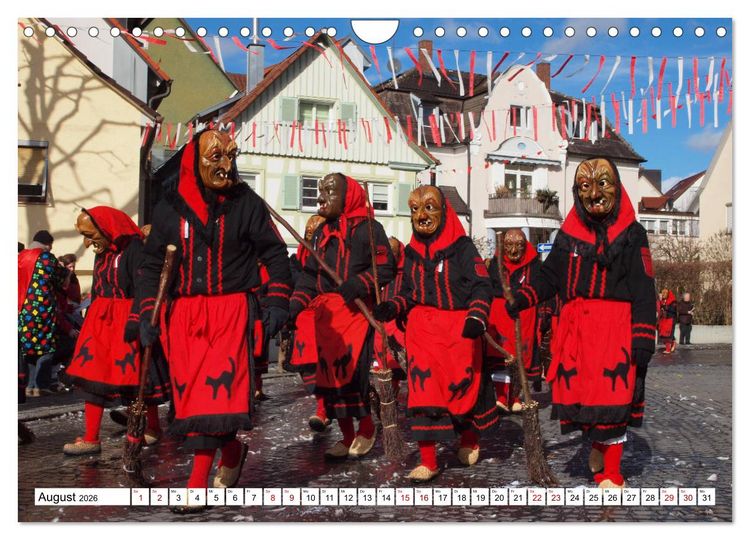 Produktbild: Fasnet in Oberschwaben und auf der Alb (Wandkalender 2026 DIN A4 quer), CALVENDO Monatskalender