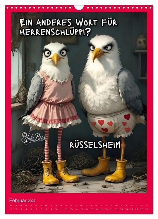 Produktbild: B&ouml;se M&ouml;wen - Moral ist ein Ger&uuml;cht (Wandkalender 2027 DIN A3 hoch), CALVENDO Monatskalender