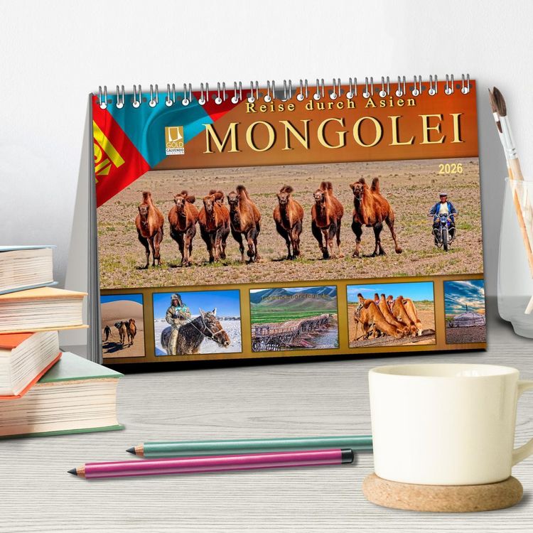 Produktbild: Reise durch Asien - Mongolei (Tischkalender 2026 DIN A5 quer), CALVENDO Monatskalender