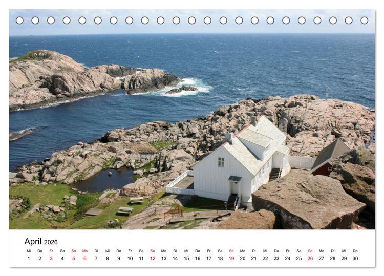 Produktbild: S&uuml;dnorwegen - von Kristiansand bis Stavanger (Tischkalender 2026 DIN A5 quer), CALVENDO Monatskalender
