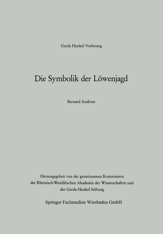 Produktbild: Die Symbolik der L&ouml;wenjagd