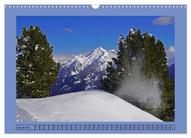 Produktbild: Winterwanderung in den Tuxer Alpen (Wandkalender 2026 DIN A3 quer), CALVENDO Monatskalender