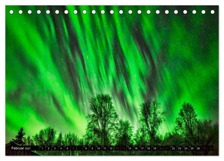 Produktbild: Aurora in Alaska (Tischkalender 2027 DIN A5 quer), CALVENDO Monatskalender