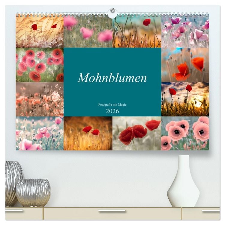 Produktbild: Mohnblumen - Fotografie mit Magie (hochwertiger Premium Wandkalender 2026 DIN A2 quer), Kunstdruck in Hochglanz