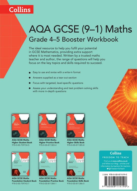 Produktbild: AQA GCSE (9-1) Maths Grade 4-5 Booster Workbook