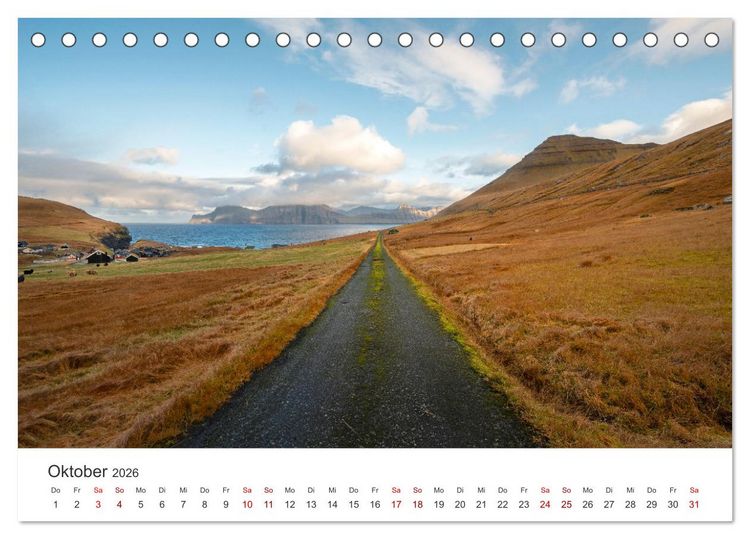 Produktbild: F&Auml;R&Ouml;ER INSELN - Herbstlichter (Tischkalender 2026 DIN A5 quer), CALVENDO Monatskalender