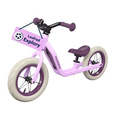 Produktbild: HUDORA 10938 - Laufrad Explory 12 pixie berry, f&uuml;r Kinder von 90-110 cm, Sitzh&ouml;he: 27-37,5 cm