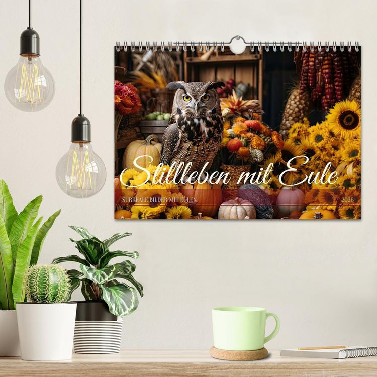 Produktbild: Stillleben mit Eule (Wandkalender 2026 DIN A4 quer), CALVENDO Monatskalender