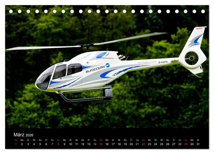 Produktbild: Modellhelis (Tischkalender 2026 DIN A5 quer), CALVENDO Monatskalender
