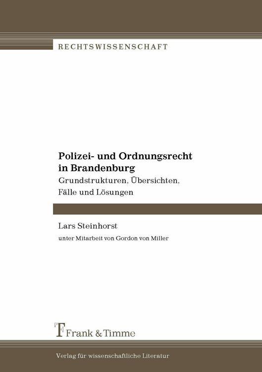 Produktbild: Polizei- und Ordnungsrecht in Brandenburg