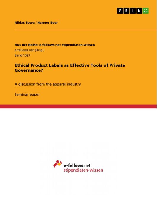 Produktbild: Ethical Product Labels as Effective Tools of Private Governance?
