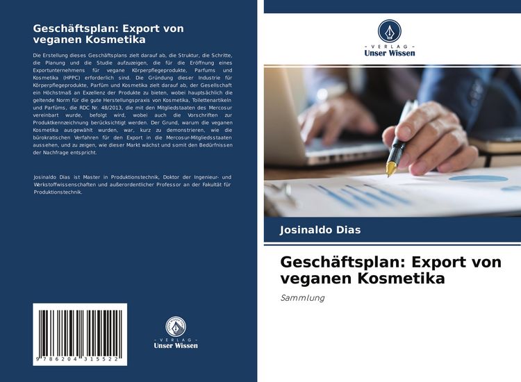 Produktbild: Gesch&auml;ftsplan: Export von veganen Kosmetika