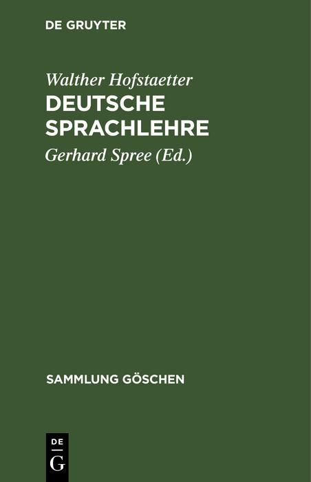 Produktbild: Deutsche Sprachlehre