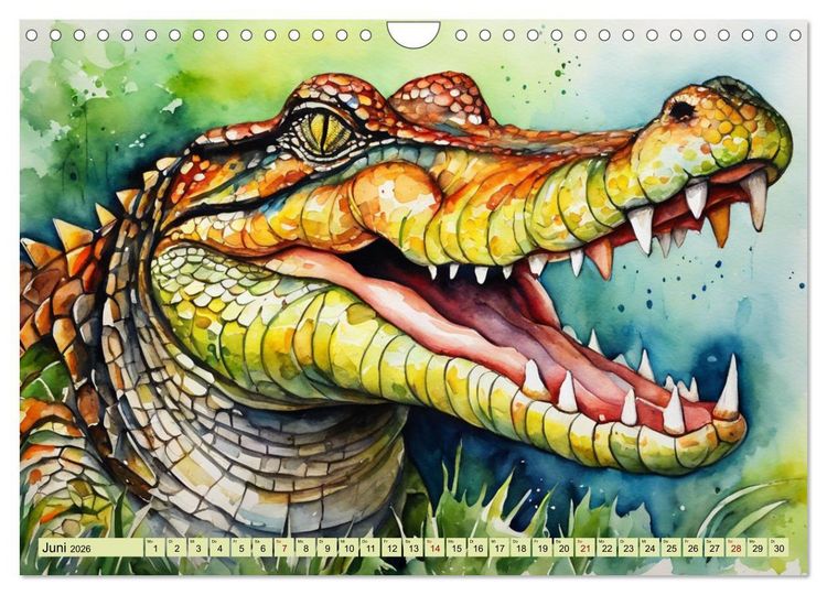 Produktbild: Farbenpr&auml;chtige Reptilien (Wandkalender 2026 DIN A4 quer), CALVENDO Monatskalender