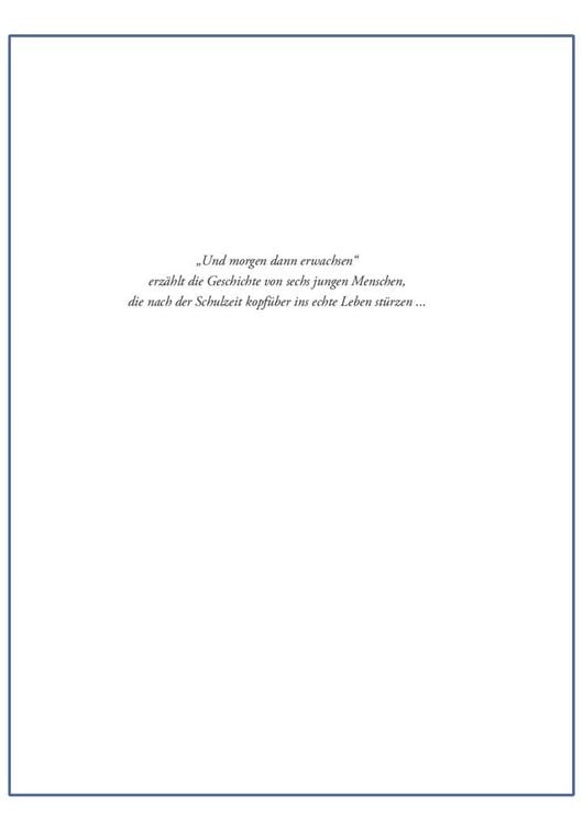 Produktbild: Und morgen dann erwachsen
