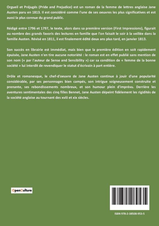 Produktbild: Orgueil et Pr&eacute;jug&eacute;s