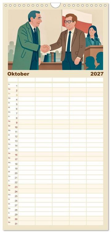 Produktbild: Familienplaner 2027 - Siegfried Lenz mit 5 Spalten (Wandkalender, 21 x 45 cm) CALVENDO