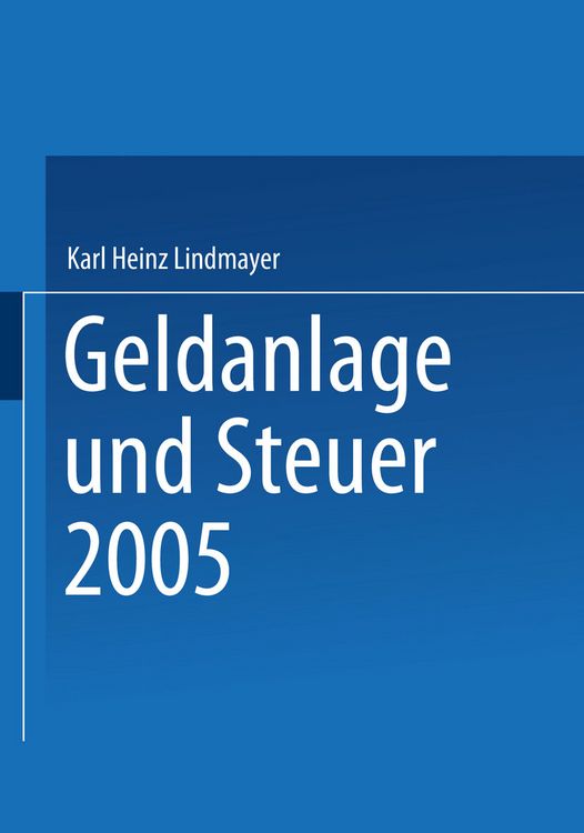 Produktbild: Geldanlage und Steuer 2005