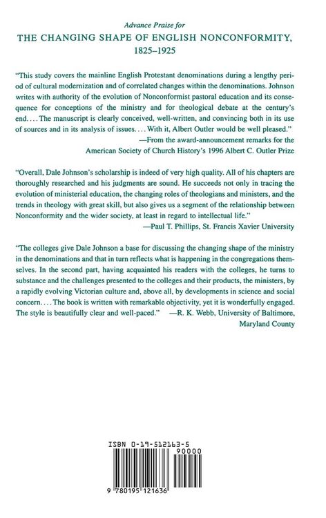 Produktbild: The Changing Shape of English Nonconformity, 1825-1925