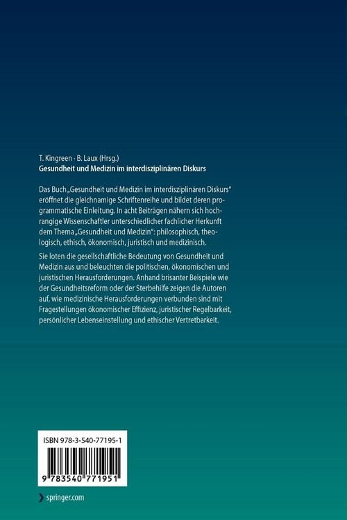 Produktbild: Gesundheit und Medizin im interdisziplin&auml;ren Diskurs