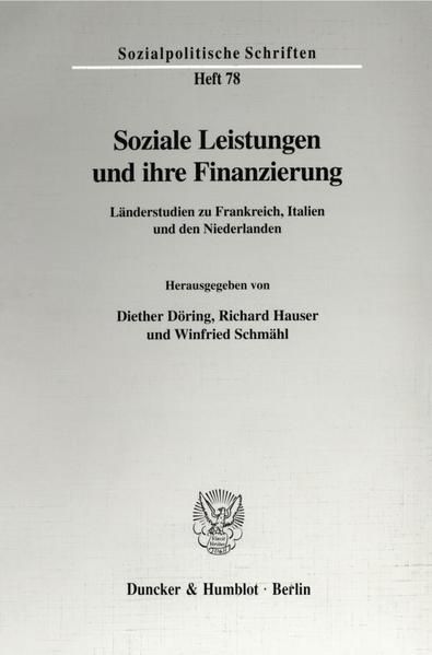 Produktbild: Soziale Leistungen und ihre Finanzierung.