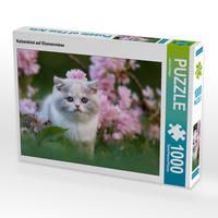 Produktbild: CALVENDO Puzzle Katzenkind auf Blumenwiese 1000 Teile Lege-Gr&ouml;&szlig;e 64 x 48 cm Foto-Puzzle Bild von Janina B&uuml;rger