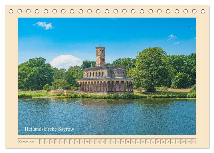 Produktbild: Potsdam - Schl&ouml;sser, Parks und der Alte Fritz (Tischkalender 2026 DIN A5 quer), CALVENDO Monatskalender