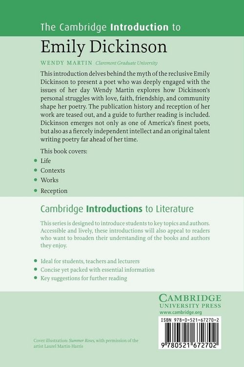 Produktbild: The Cambridge Introduction to Emily Dickinson
