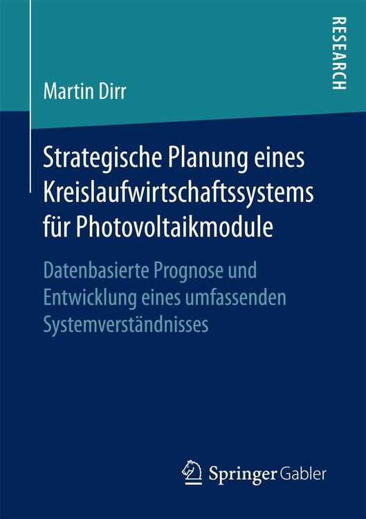 Produktbild: Strategische Planung eines Kreislaufwirtschaftssystems f&uuml;r Photovoltaikmodule
