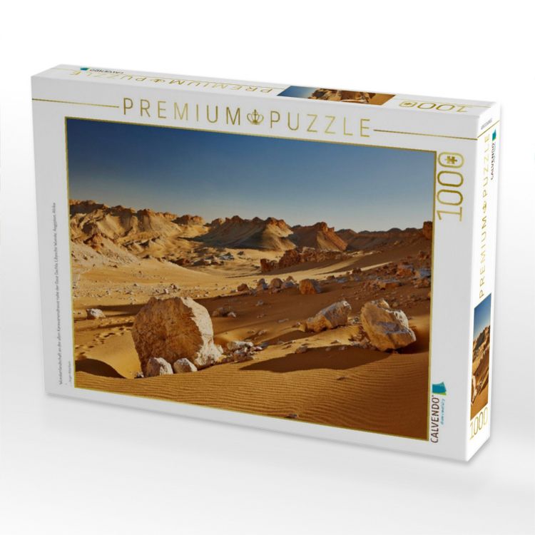 Produktbild: CALVENDO Puzzle Wuestenlandschaft an der alten Karawanenstrasse nahe der Oase Dachla, Libysche Wueste, Aegypten, Afrika | 1000 Teile Lege-Gr&ouml;&szlig;e 64x48cm Foto-Puzzle f&uuml;r gl&uuml;ckliche Stunden
