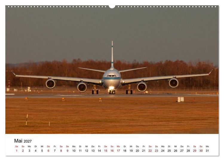 Produktbild: Airbus A340 Der fliegende Bleistift (Wandkalender 2027 DIN A2 quer), CALVENDO Monatskalender