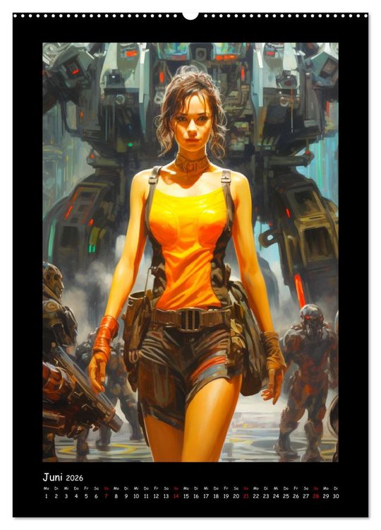 Produktbild: Galaktische Welten. Starke Space Opera-Illustrationen (Wandkalender 2026 DIN A2 hoch), CALVENDO Monatskalender