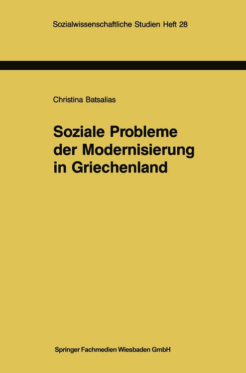 Produktbild: Soziale Probleme der Modernisierung in Griechenland