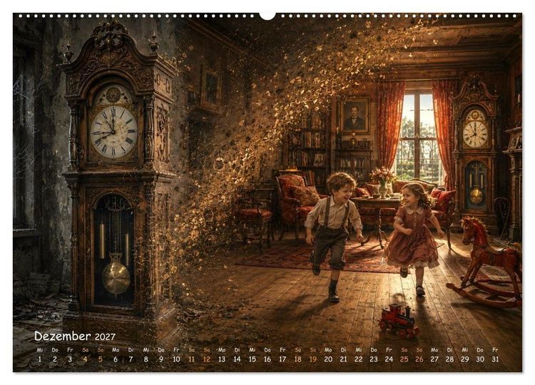 Produktbild: Wenn die Zeit so schnell vergeht,.... dann kommen Erinnerungen und W&uuml;nsche. (Wandkalender 2027 DIN A2 quer), CALVENDO Monatskalender