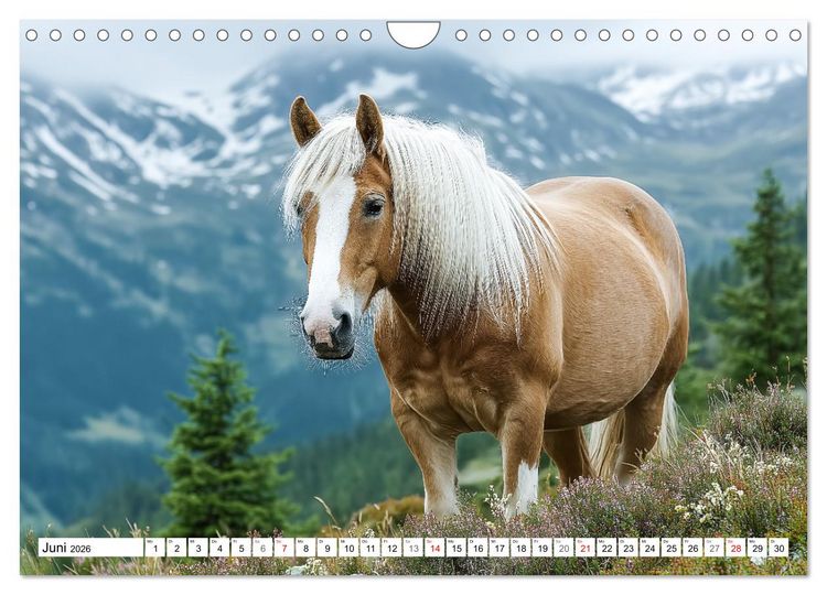 Produktbild: Pferde in freier Natur (Wandkalender 2026 DIN A4 quer), CALVENDO Monatskalender